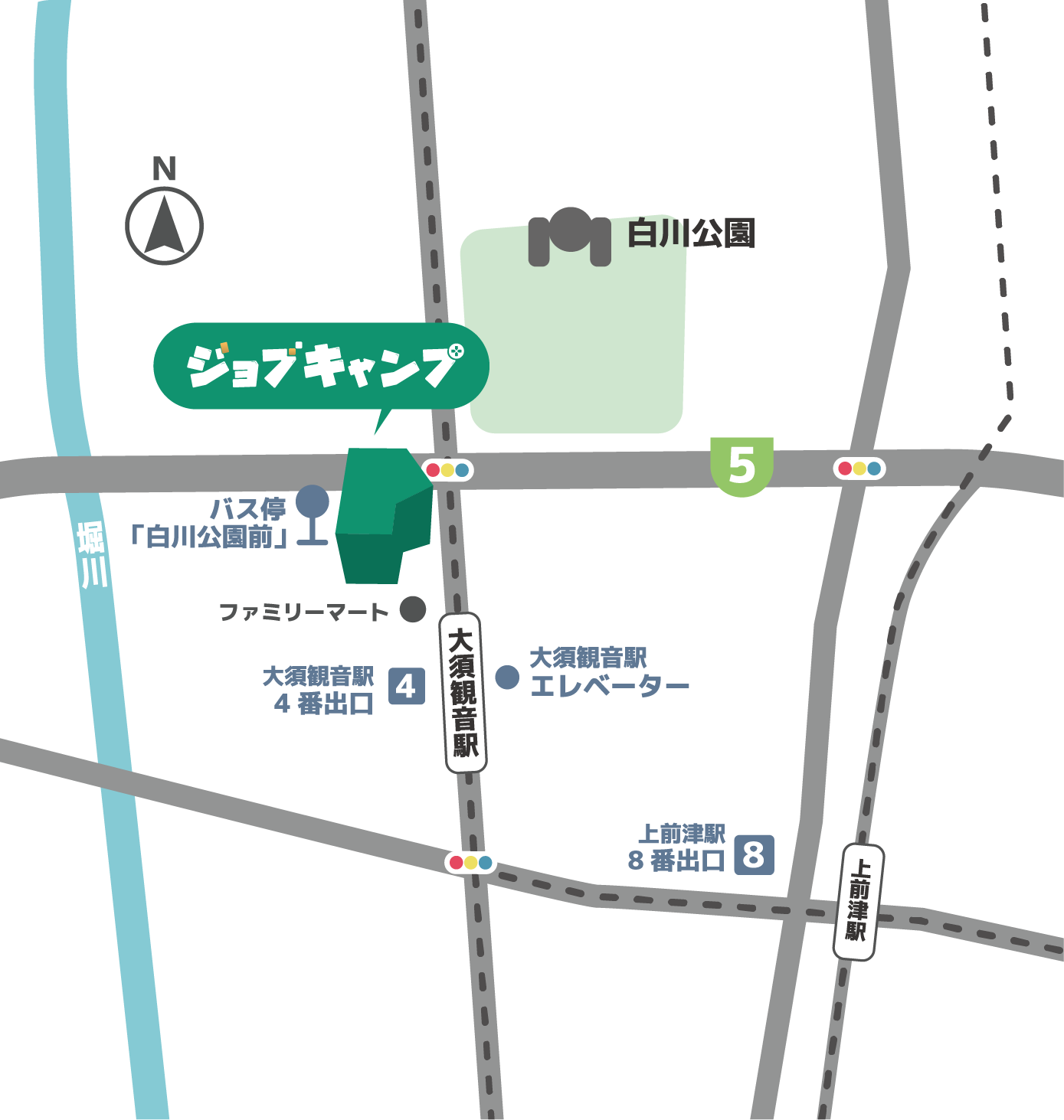 ジョブキャンプ 所在地マップ
